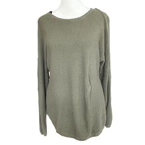 FOREVER 21 Olive Green Ribbed Dolman Sleeve Sweater